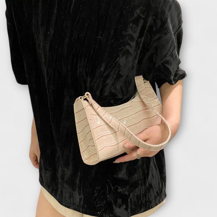 Nicoletta-Mae | Women's Croc-Embossed Baguette Bag