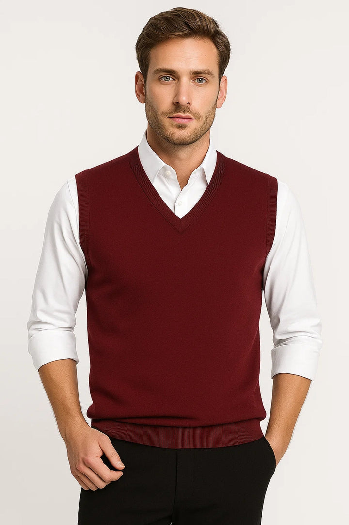 Ulysses | Men's V-Neck Knit Sweater Vest
