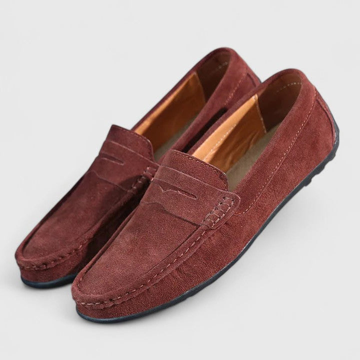 Quentin | Men's Suede Penny Driving Loafers