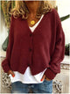 Georgiana | Women's Oversized Cardigan for Cold Weather in Maroon