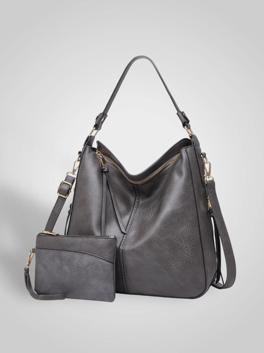 Martha | Women's Faux Leather Slouchy Hobo Shoulder Bag