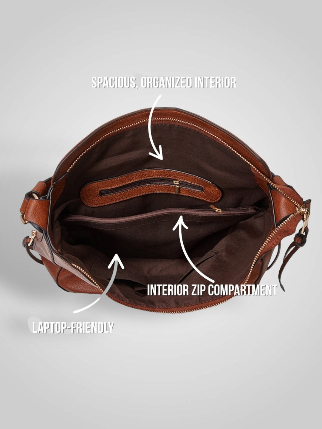 Martha | Women's Faux Leather Slouchy Hobo Shoulder Bag
