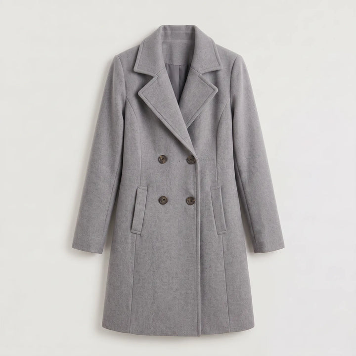 Nolwenn | Women's Wool-Blend Notch Collar Coat for Cold Weather