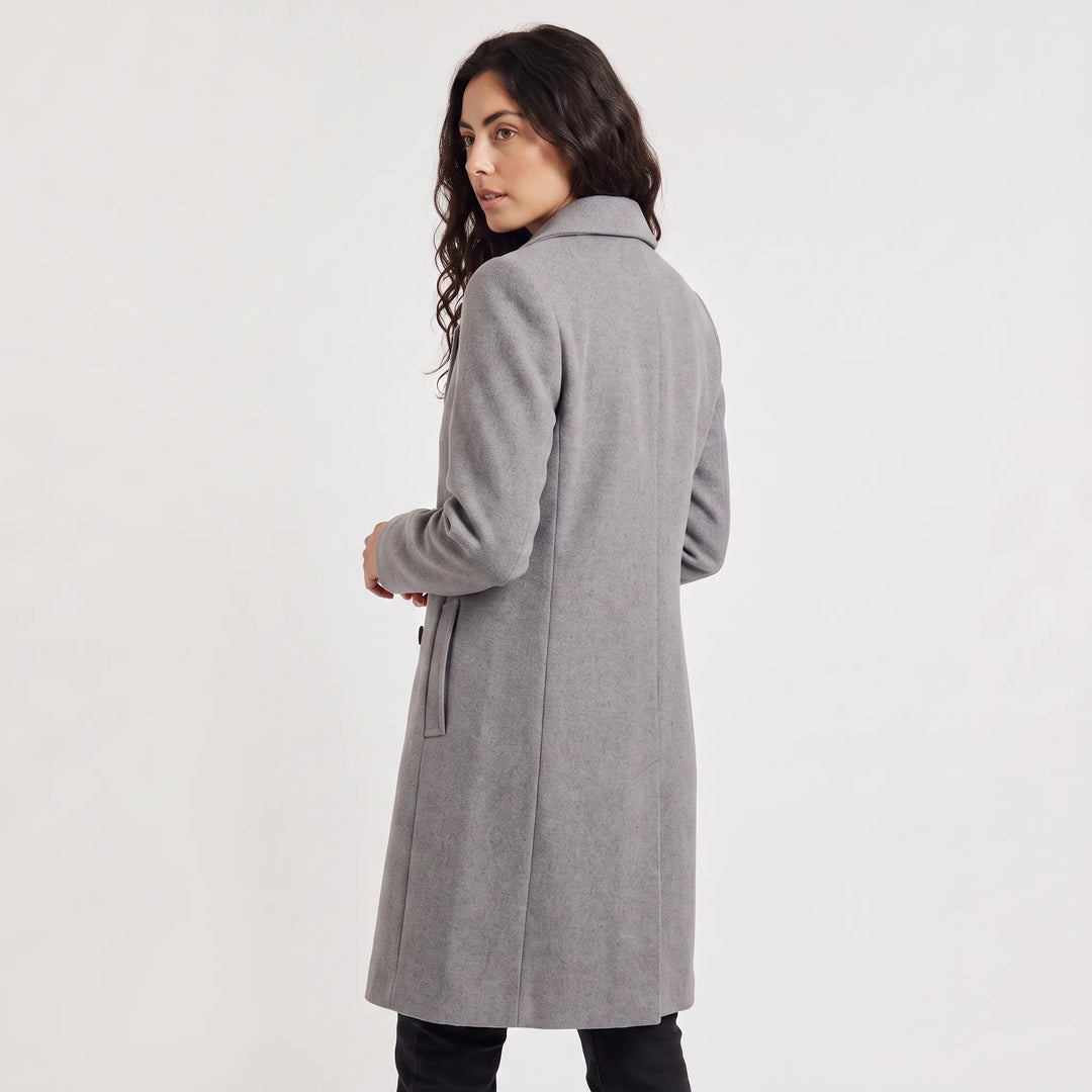 Nolwenn | Women's Wool-Blend Notch Collar Coat for Cold Weather