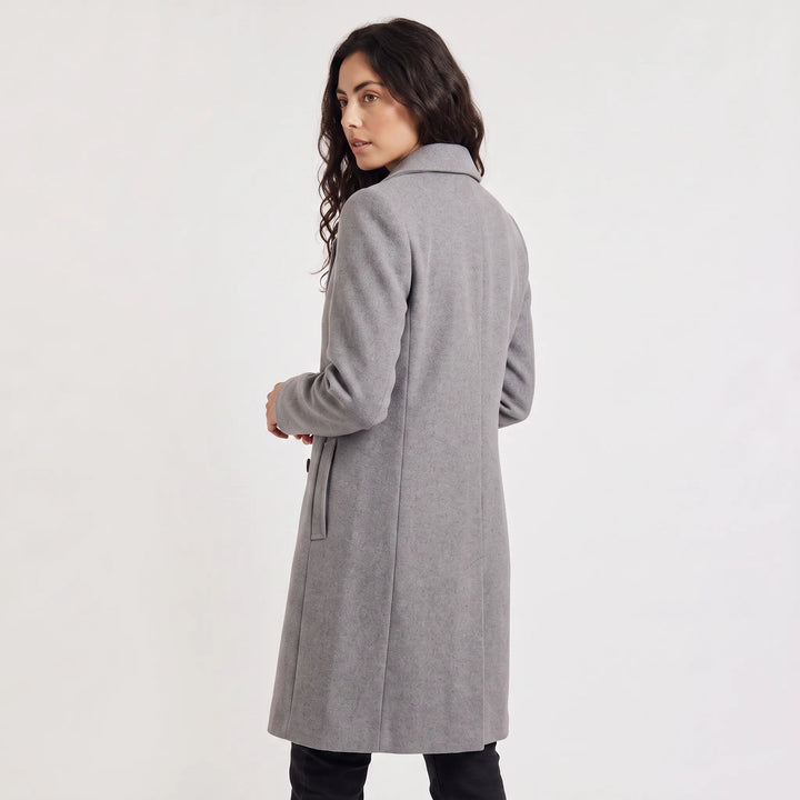 Nolwenn | Women's Wool-Blend Notch Collar Coat for Cold Weather