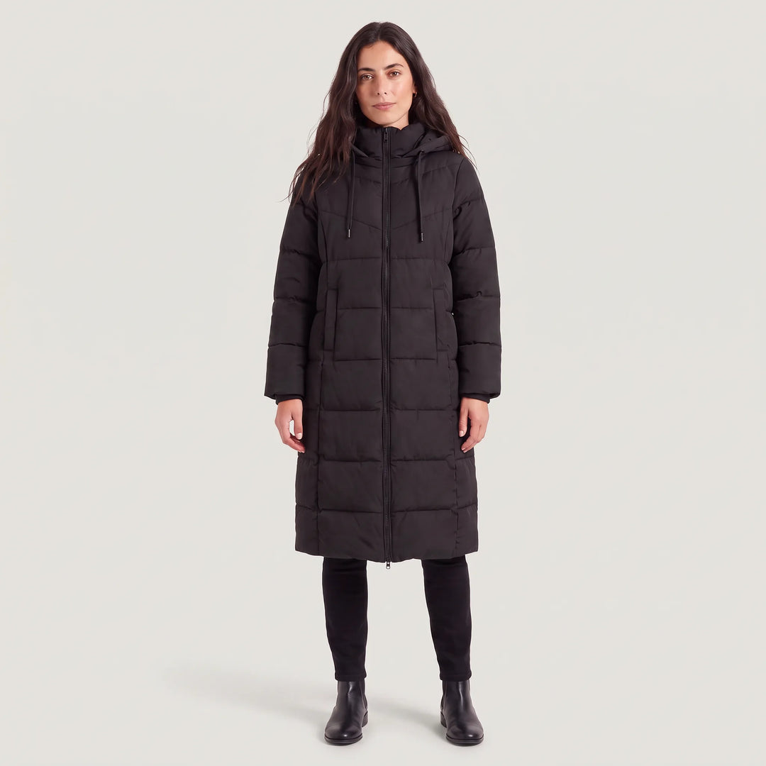 Maelys | Women's Long Hooded Puffer Coat for Cold Weather