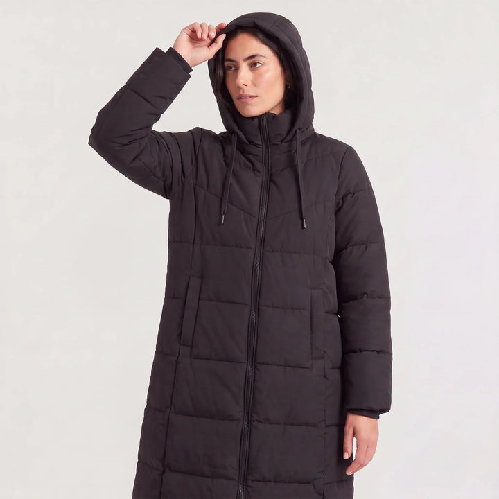 Maelys | Women's Long Hooded Puffer Coat for Cold Weather