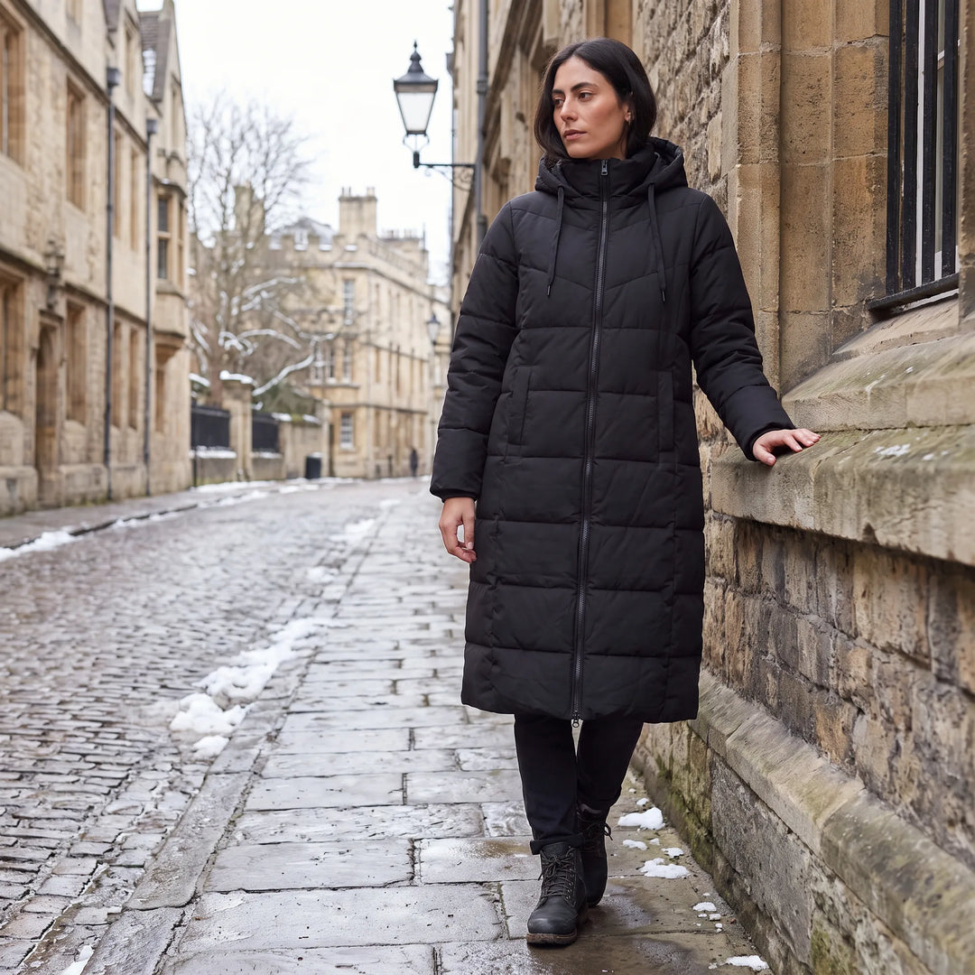 Maelys | Women's Long Hooded Puffer Coat for Cold Weather