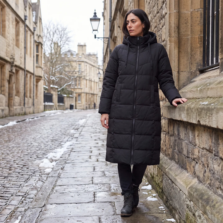 Maelys | Women's Long Hooded Puffer Coat for Cold Weather