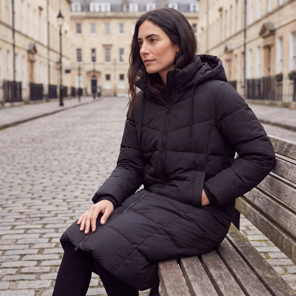 Maelys | Women's Long Hooded Puffer Coat for Cold Weather