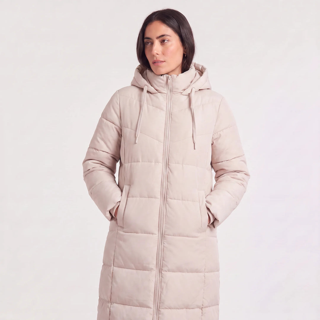 Maelys | Women's Long Hooded Puffer Coat for Cold Weather