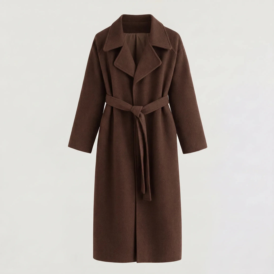 Isolt | Women's Long Belted Coat for Cold Weather