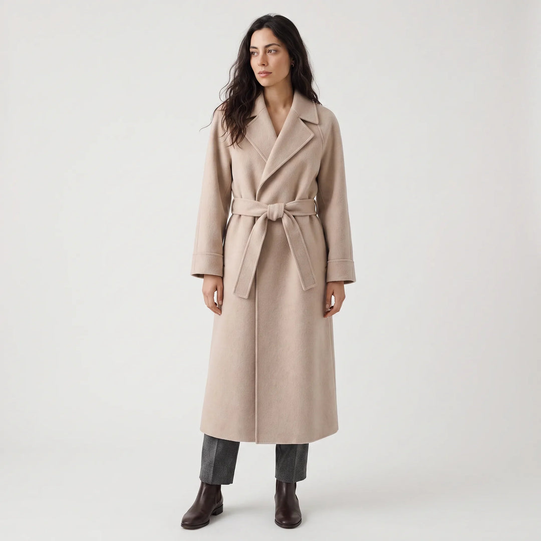 Isolt | Women's Long Belted Coat for Cold Weather