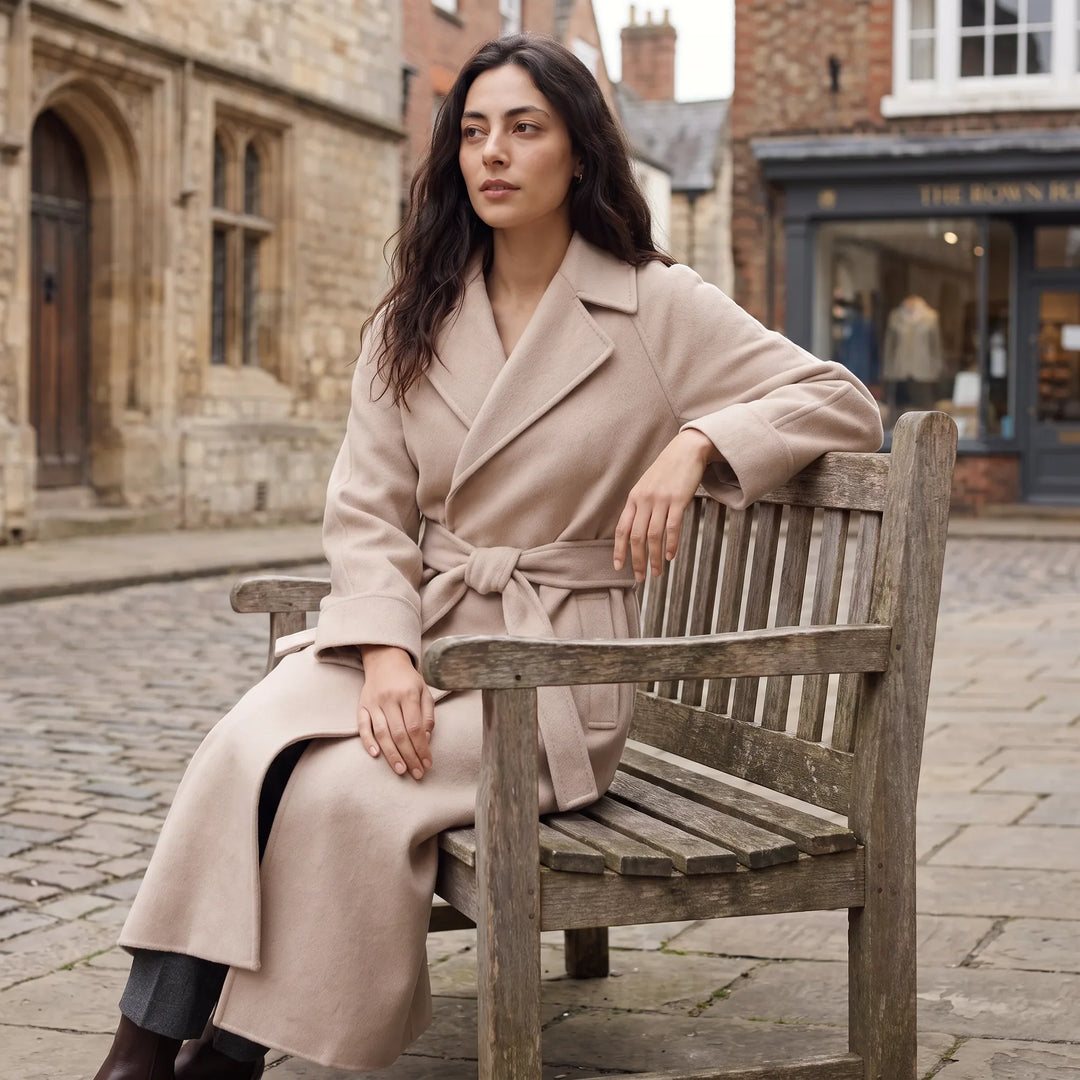 Isolt | Women's Long Belted Coat for Cold Weather