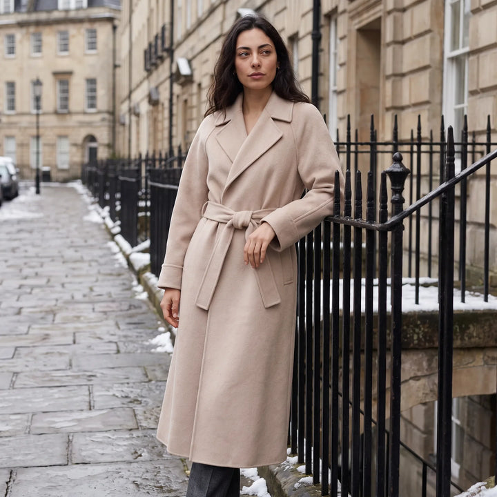 Isolt | Women's Long Belted Coat for Cold Weather