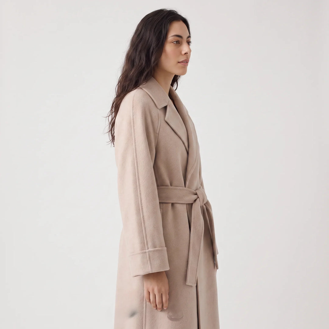 Isolt | Women's Long Belted Coat for Cold Weather