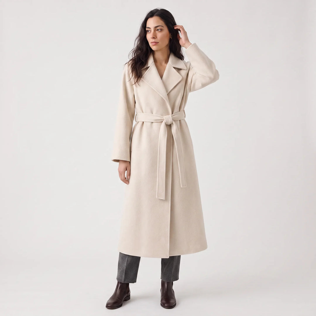 Isolt | Women's Long Belted Coat for Cold Weather