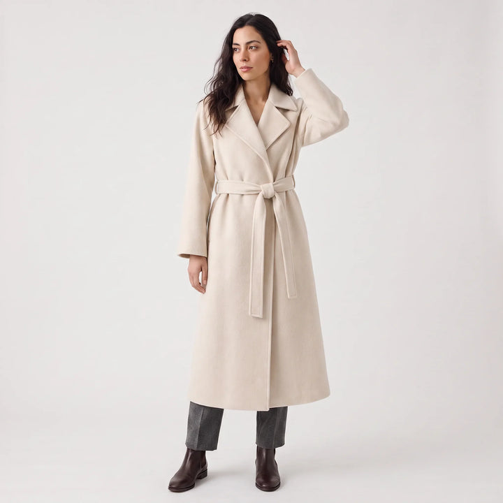 Isolt | Women's Long Belted Coat for Cold Weather
