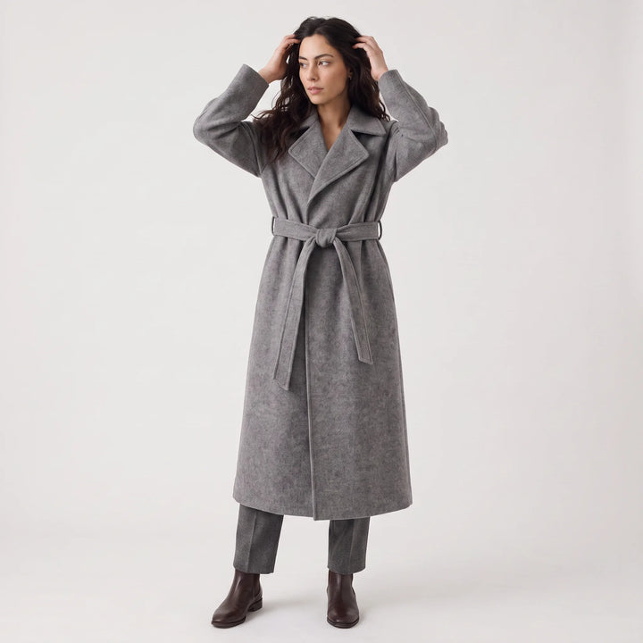 Isolt | Women's Long Belted Coat for Cold Weather