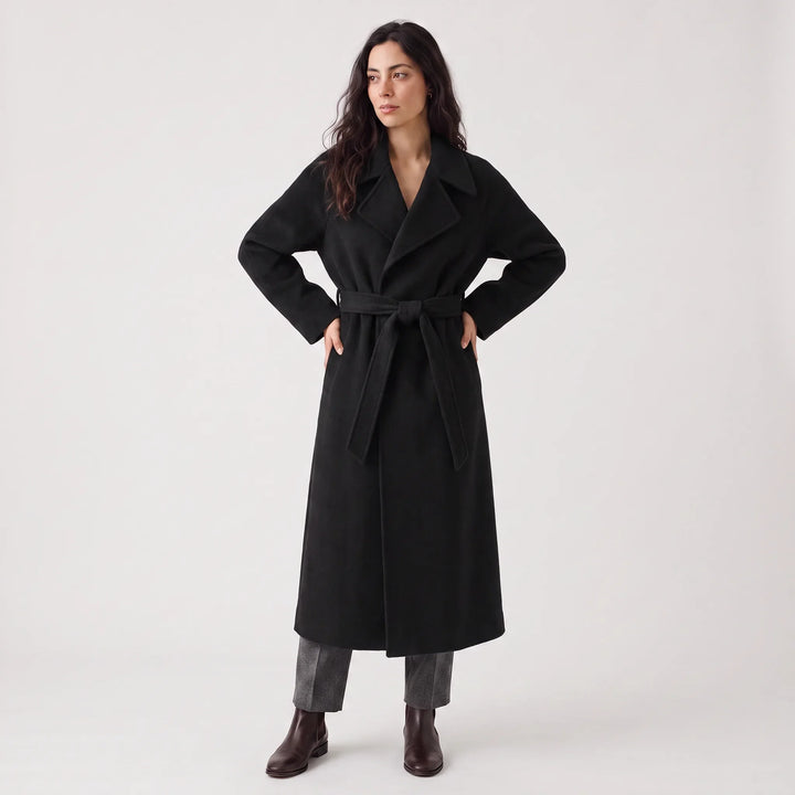 Isolt | Women's Long Belted Coat for Cold Weather
