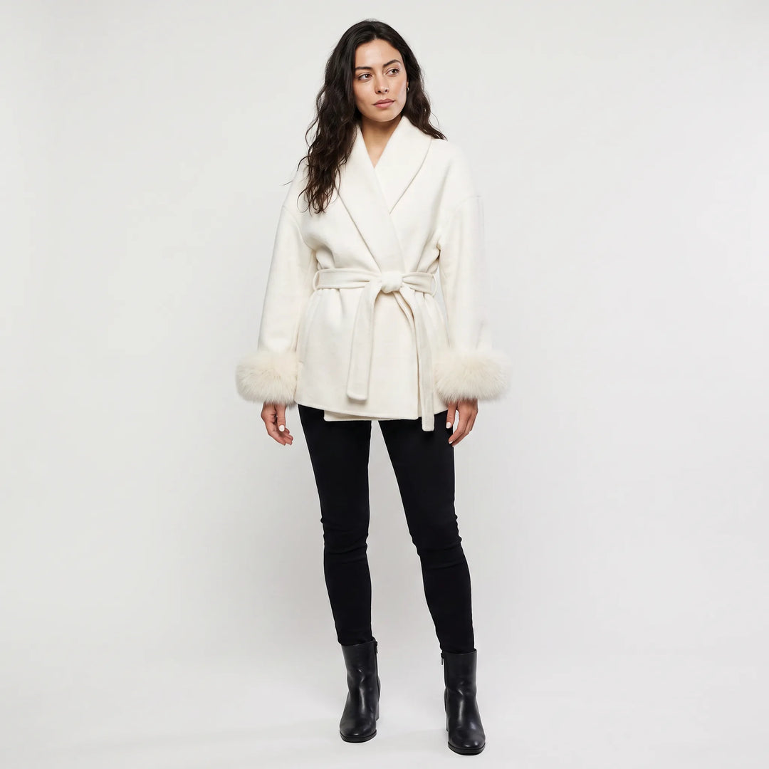 Corisande | Women's Belted Wool-Blend Coat for Cold Weather