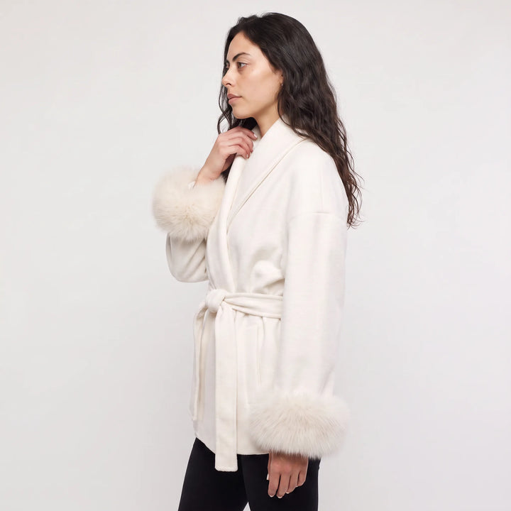 Corisande | Women's Belted Wool-Blend Coat for Cold Weather