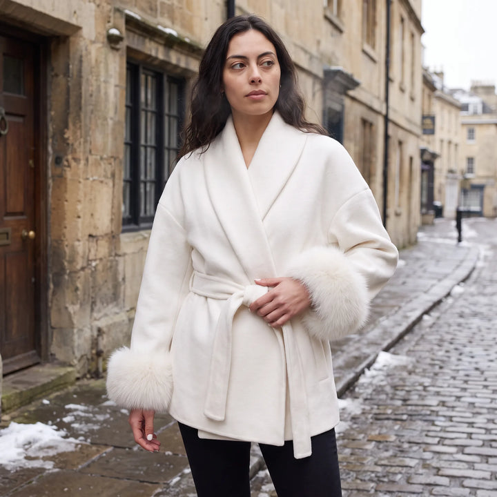 Corisande | Women's Belted Wool-Blend Coat for Cold Weather