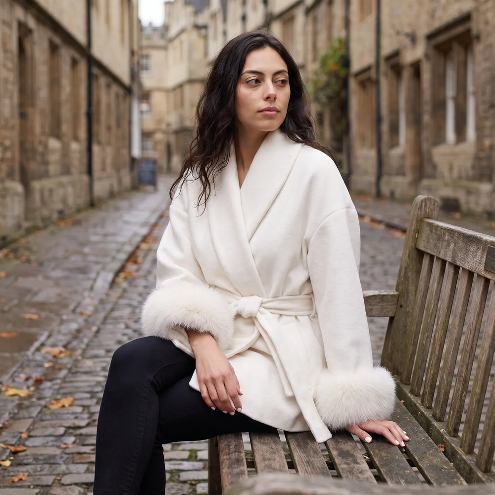 Corisande | Women's Belted Wool-Blend Coat for Cold Weather