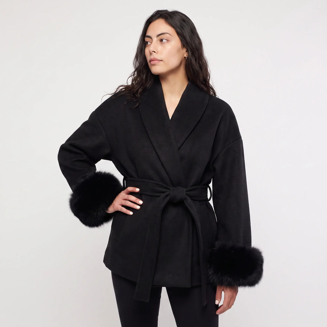 Corisande | Women's Belted Wool-Blend Coat for Cold Weather