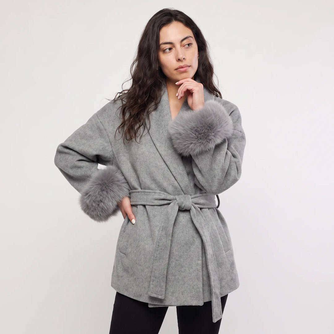 Corisande | Women's Belted Wool-Blend Coat for Cold Weather
