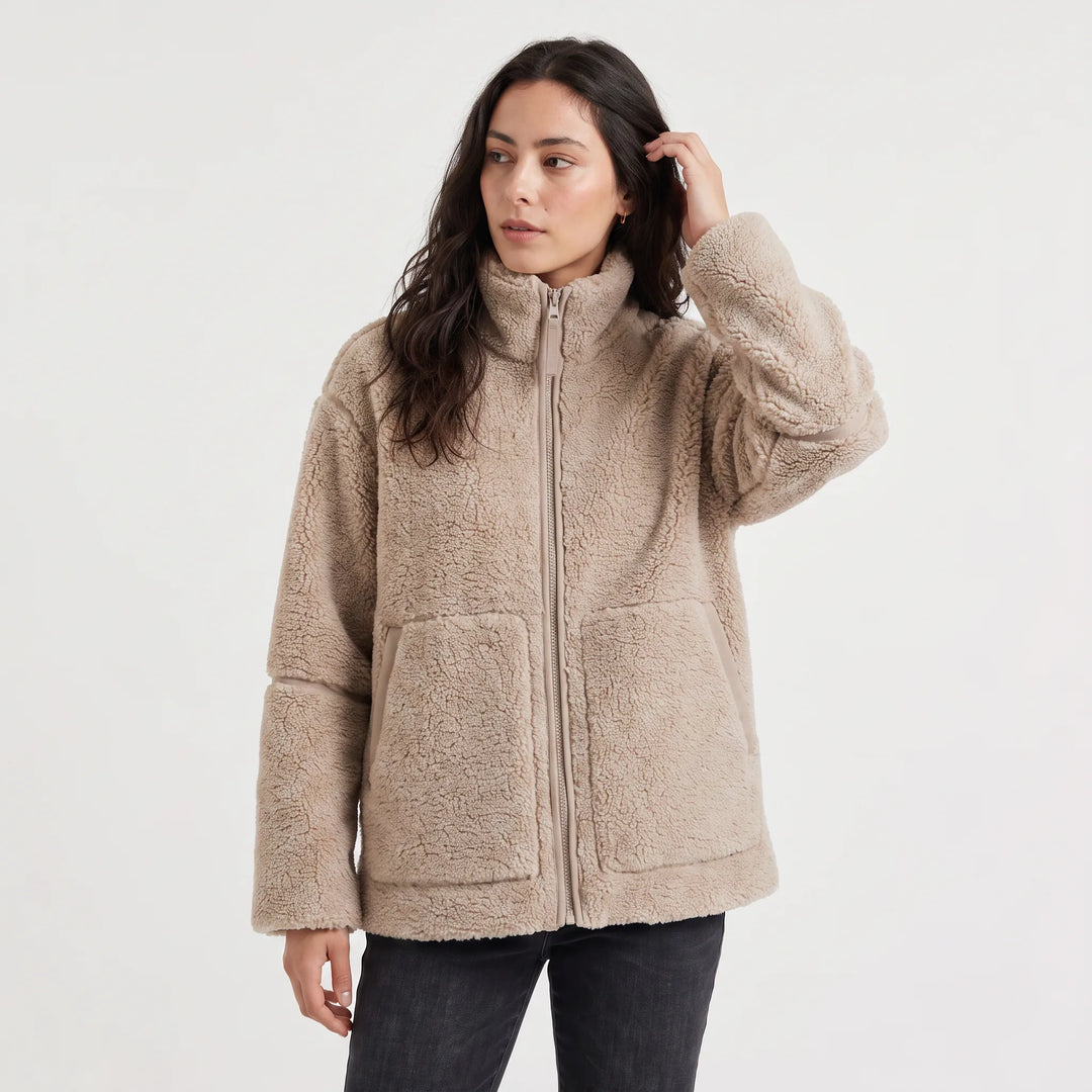 Gwenllian | Women's Oversized Teddy Fleece Coat for Cold Weather