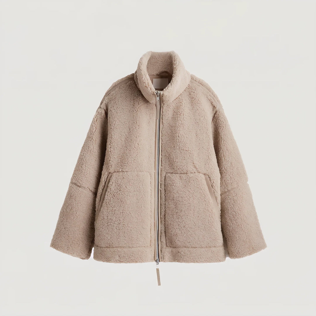 Gwenllian | Women's Oversized Teddy Fleece Coat for Cold Weather