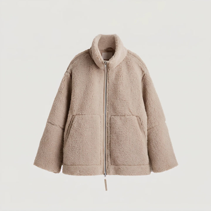 Gwenllian | Women's Oversized Teddy Fleece Coat for Cold Weather