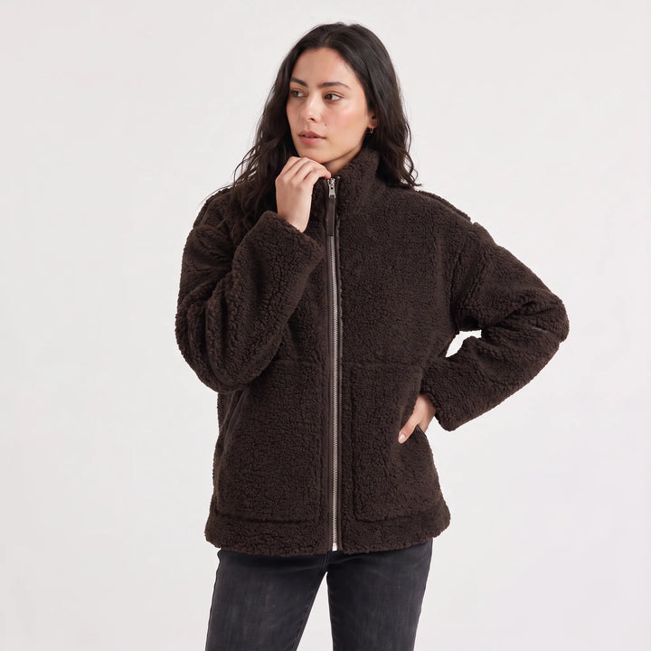 Gwenllian | Women's Oversized Teddy Fleece Coat for Cold Weather