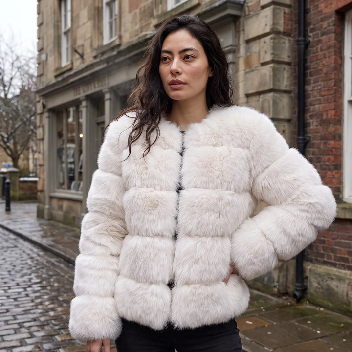 Drusilla | Women's Long-Sleeve Faux Fur Jacket for Cold Weather