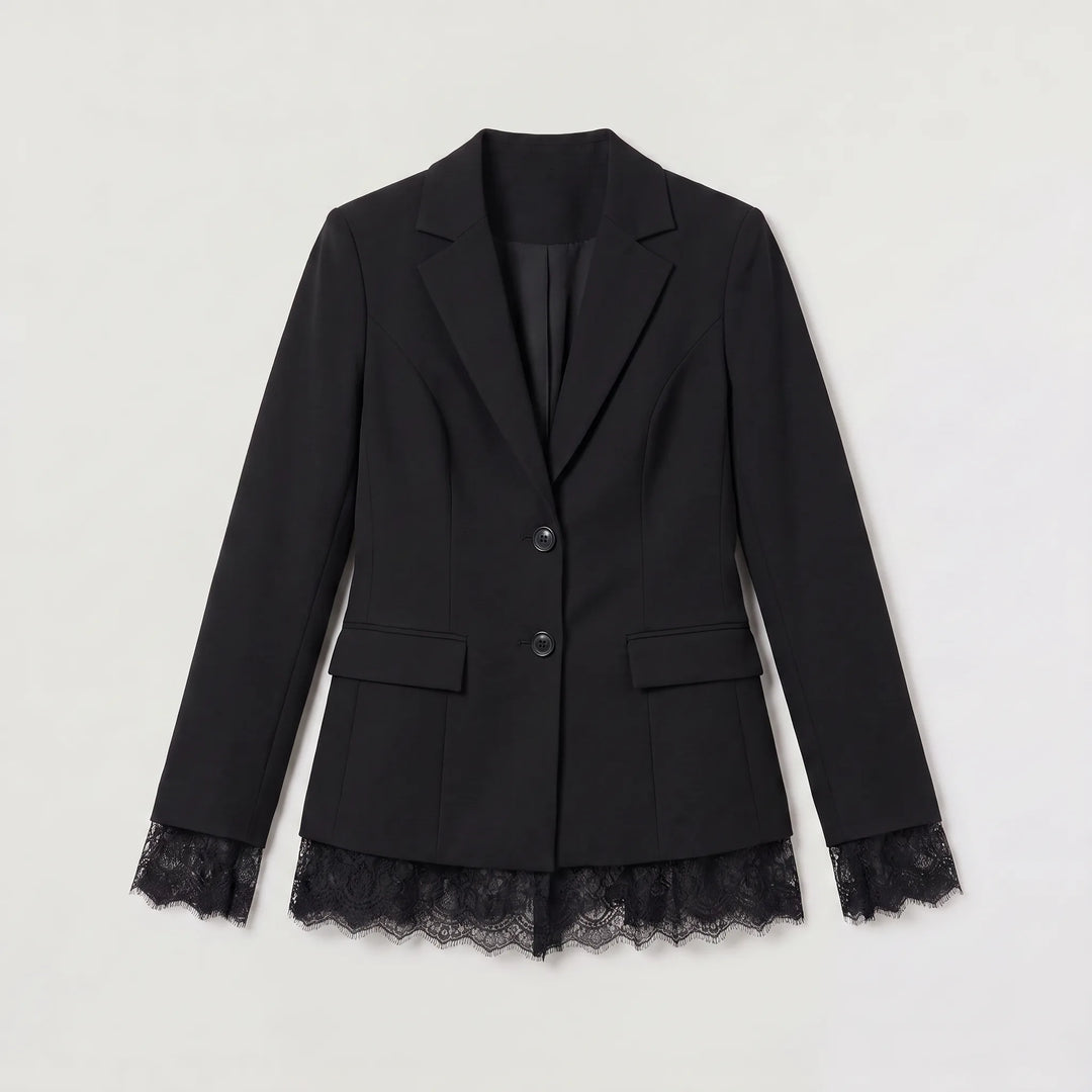 Xanthea | Women's Lace-Detail Blazer Jacket for Everyday Wear