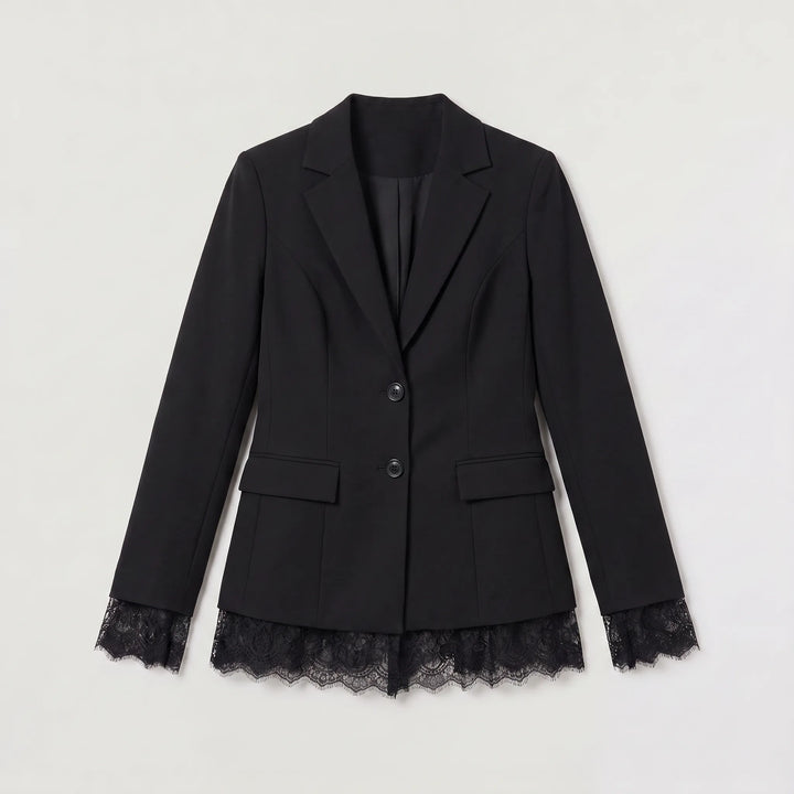 Xanthea | Women's Lace-Detail Blazer Jacket for Everyday Wear