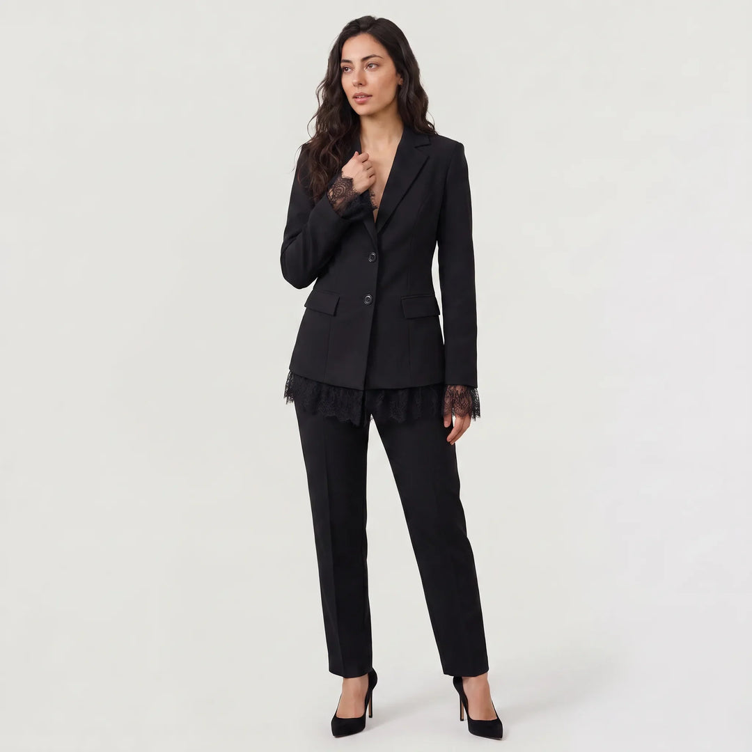 Xanthea | Women's Lace-Detail Blazer Jacket for Everyday Wear
