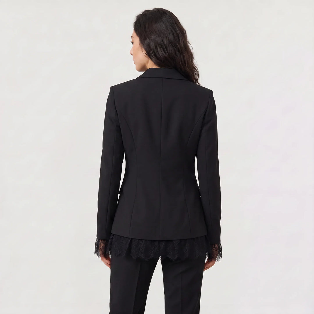 Xanthea | Women's Lace-Detail Blazer Jacket for Everyday Wear