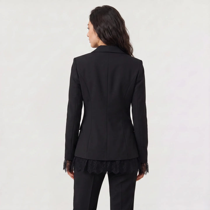 Xanthea | Women's Lace-Detail Blazer Jacket for Everyday Wear
