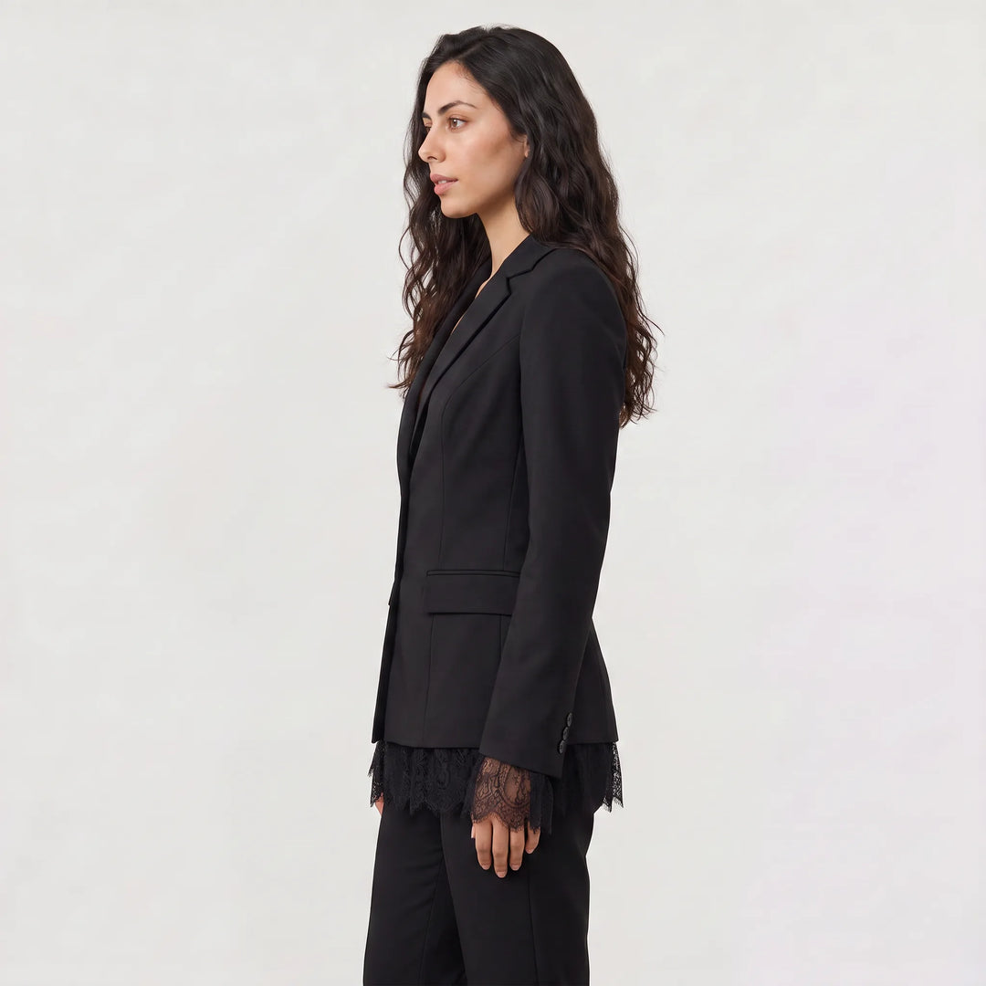 Xanthea | Women's Lace-Detail Blazer Jacket for Everyday Wear