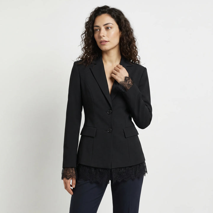 Xanthea | Women's Lace-Detail Blazer Jacket for Everyday Wear
