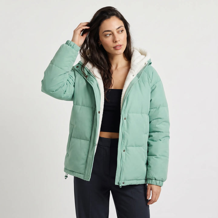 Lowenna | Women's Hooded Puffer Jacket with Fleece Lining