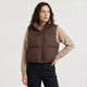 Damaris | Women's Cropped Collared Puffer Gilet for Layering