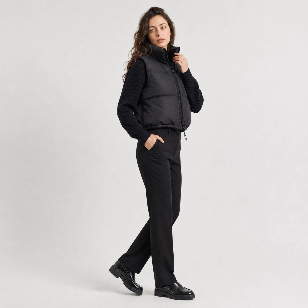 Damaris | Women's Cropped Collared Puffer Gilet for Layering