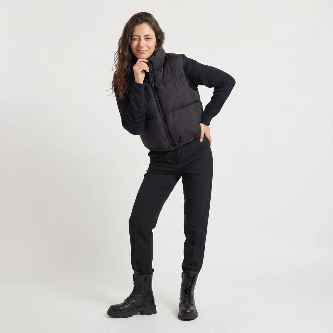Damaris | Women's Cropped Collared Puffer Gilet for Layering