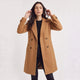 Nolwenn | Women's Wool-Blend Notch Collar Coat for Cold Weather