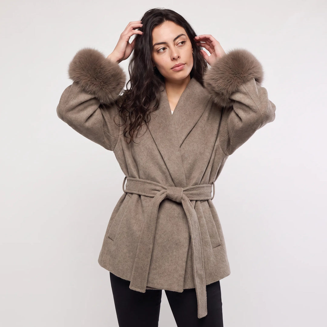 Corisande | Women's Belted Wool-Blend Coat for Cold Weather