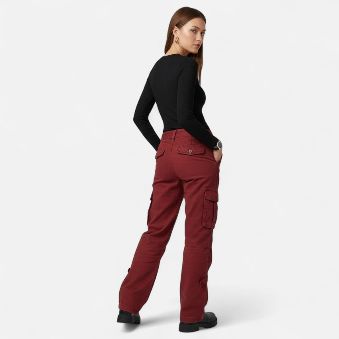 Isabella | Straight Leg Cargo Pants for Women - Lavinem