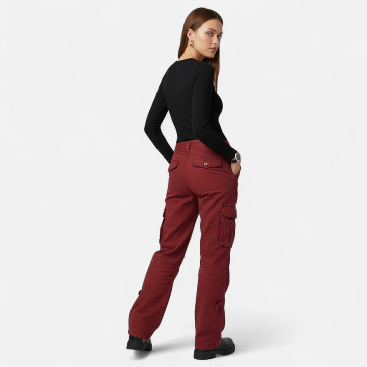 Isabella | Straight Leg Cargo Pants for Women - Lavinem